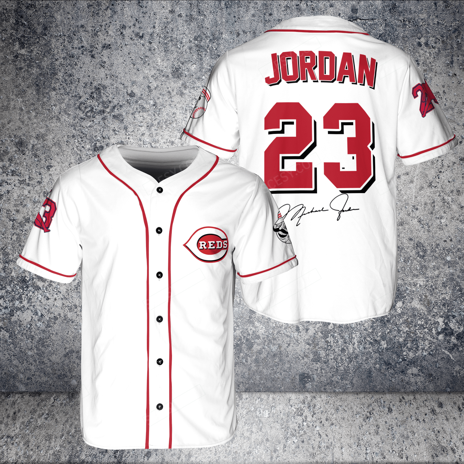 red michael jordan baseball jersey