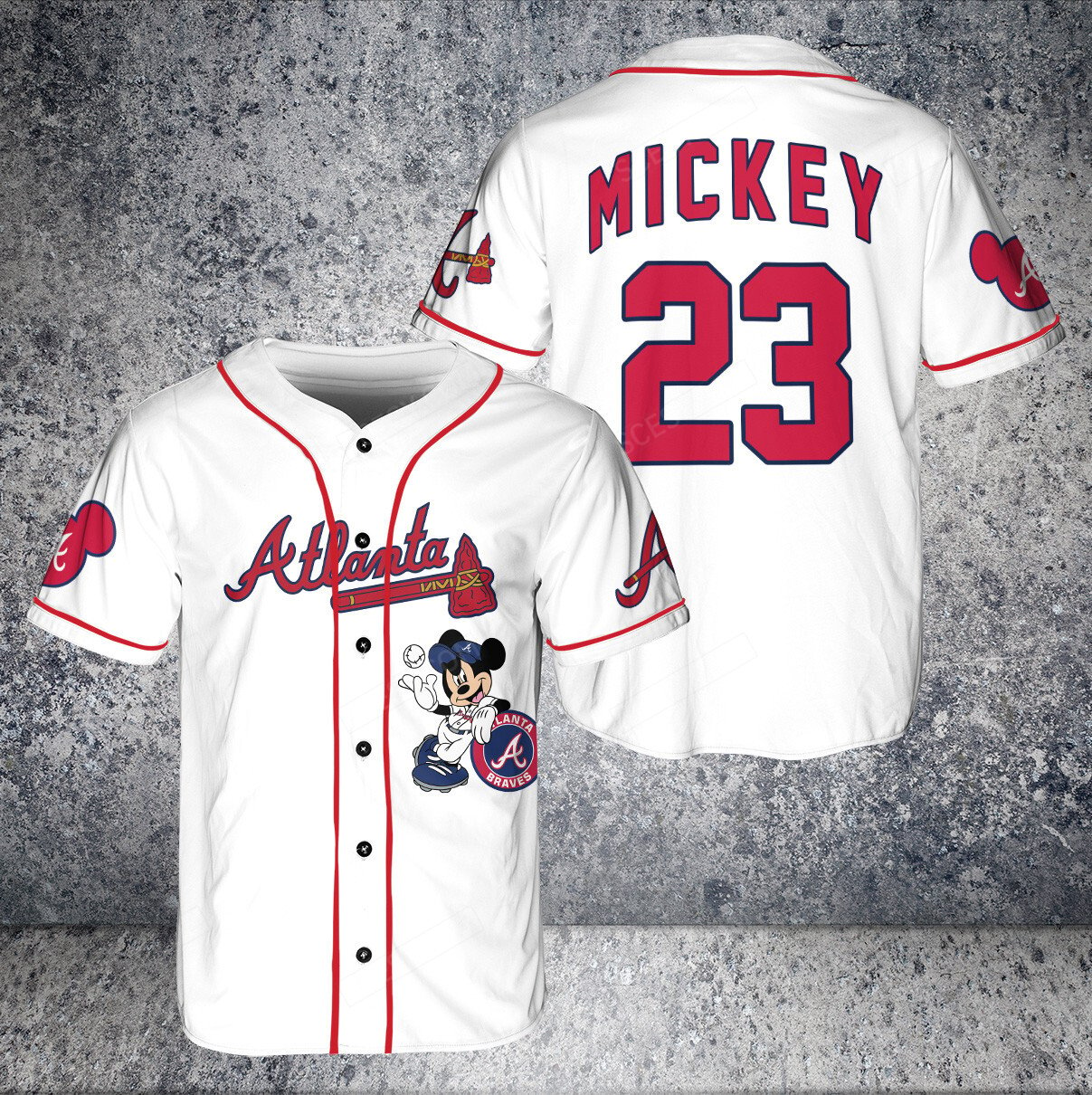 Atlanta Braves Disney Mickey Mouse x Atlanta Braves Baseball
