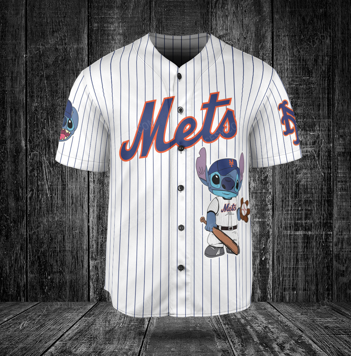 New York Mets Lilo & Stitch Jersey - White