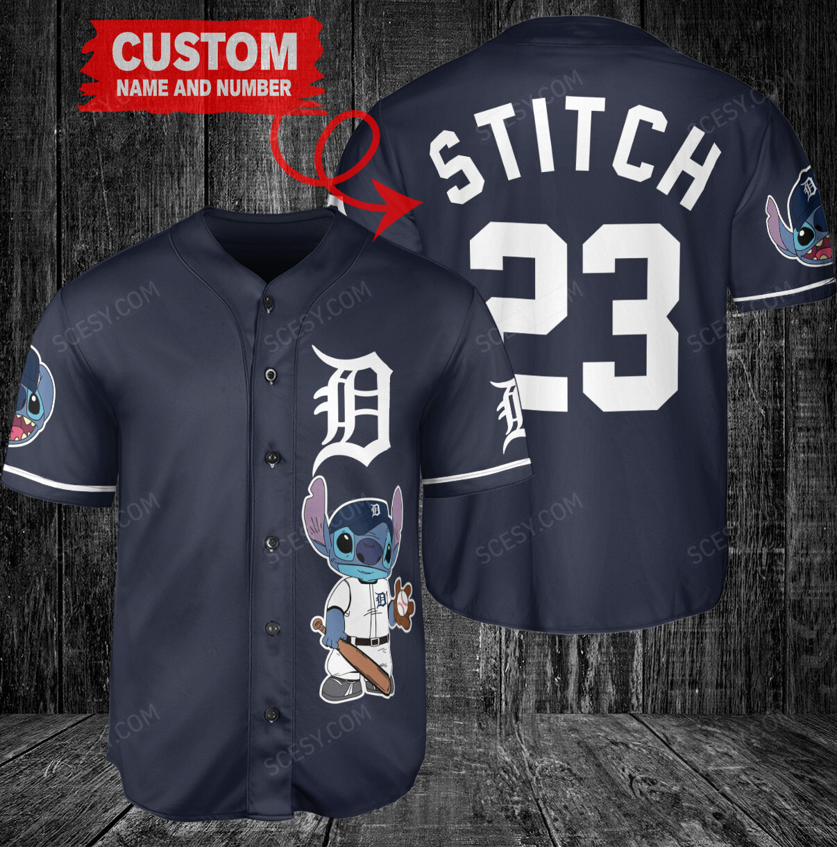 Shop Detroit Tigers Lilo & Stitch Jersey - White