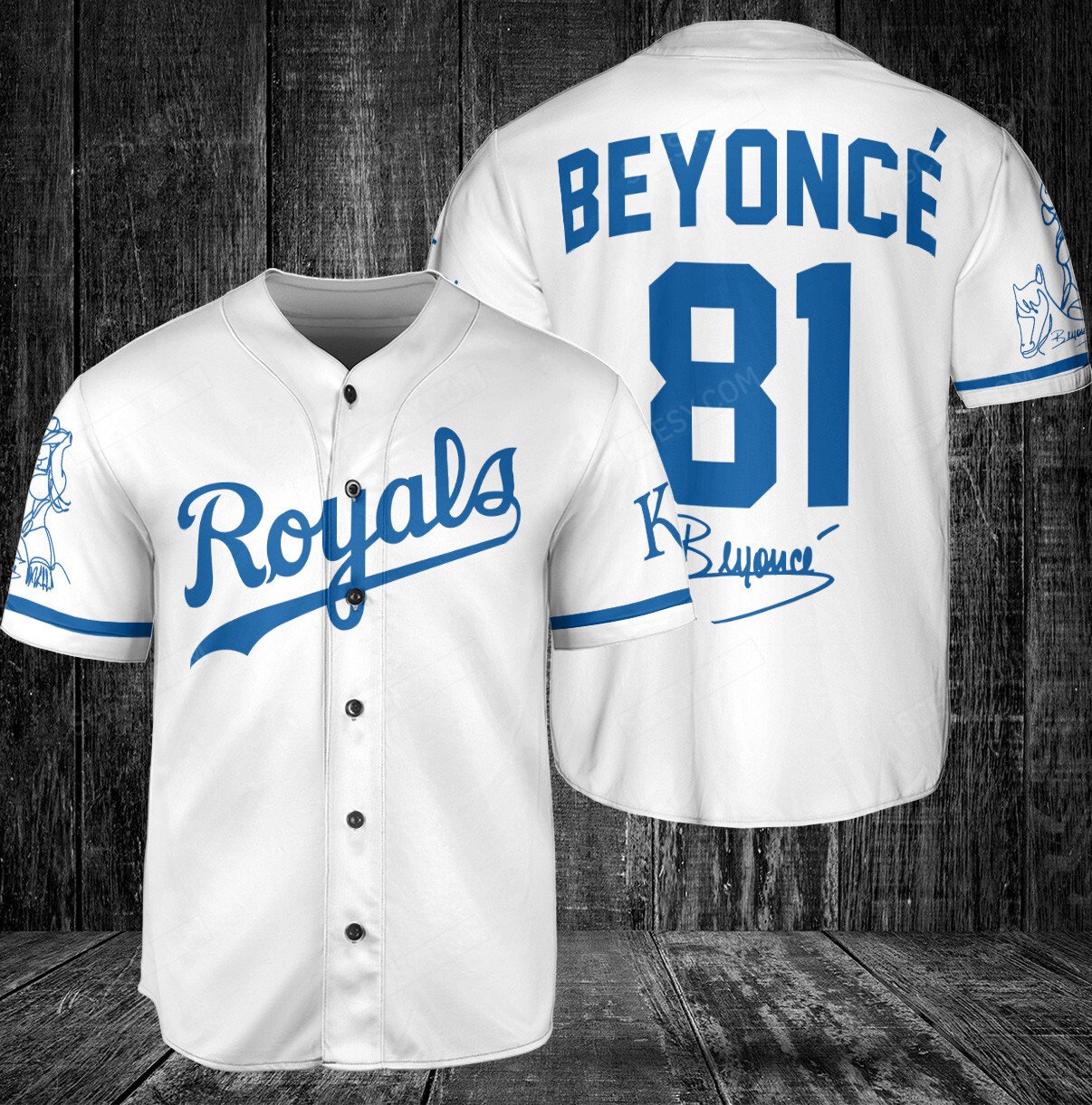 Get Your Kansas City Royals Beyonce Baseball Jersey - Light Blue