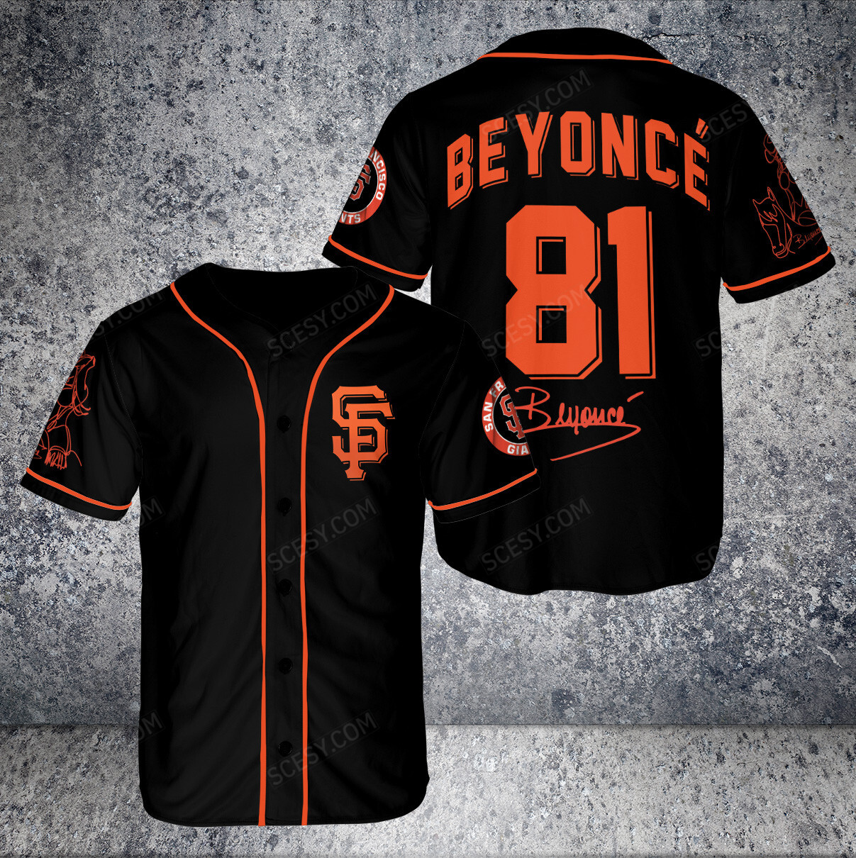 San Francisco Giants Beyonce Jersey Baseball Shirt Black Custom Number And  Name - YesItCustom