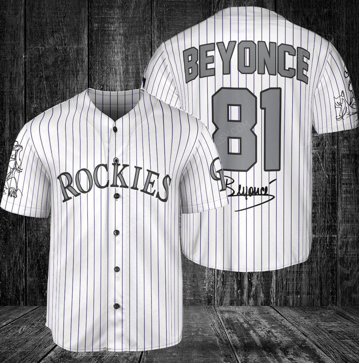 Shop White Colorado Rockies Beyonce Baseball Jersey Online - Scesy