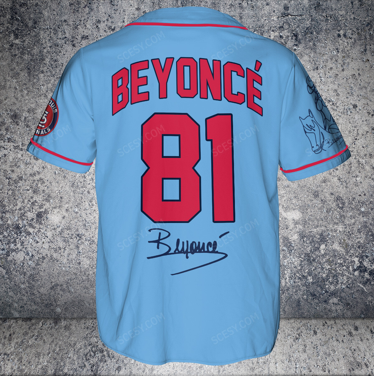 St.Louis Cardinals Beyonce Jersey Baseball Shirt White Custom