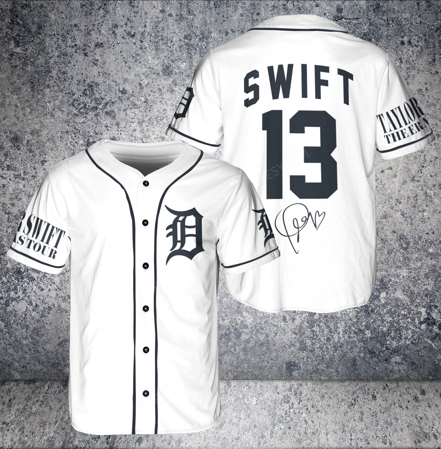 Shop Now: Taylor Swift Tigers Baseball Jersey - White - Scesy