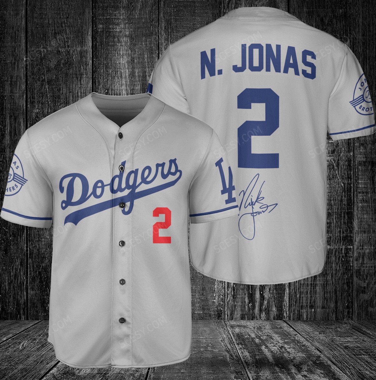 LA Dodgers N. Jonas Jersey - Gray