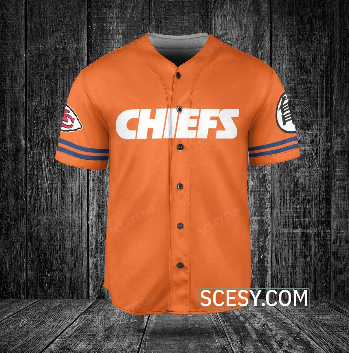 Kansas City Chiefs Goku Baseball Jersey Custom - Scesy