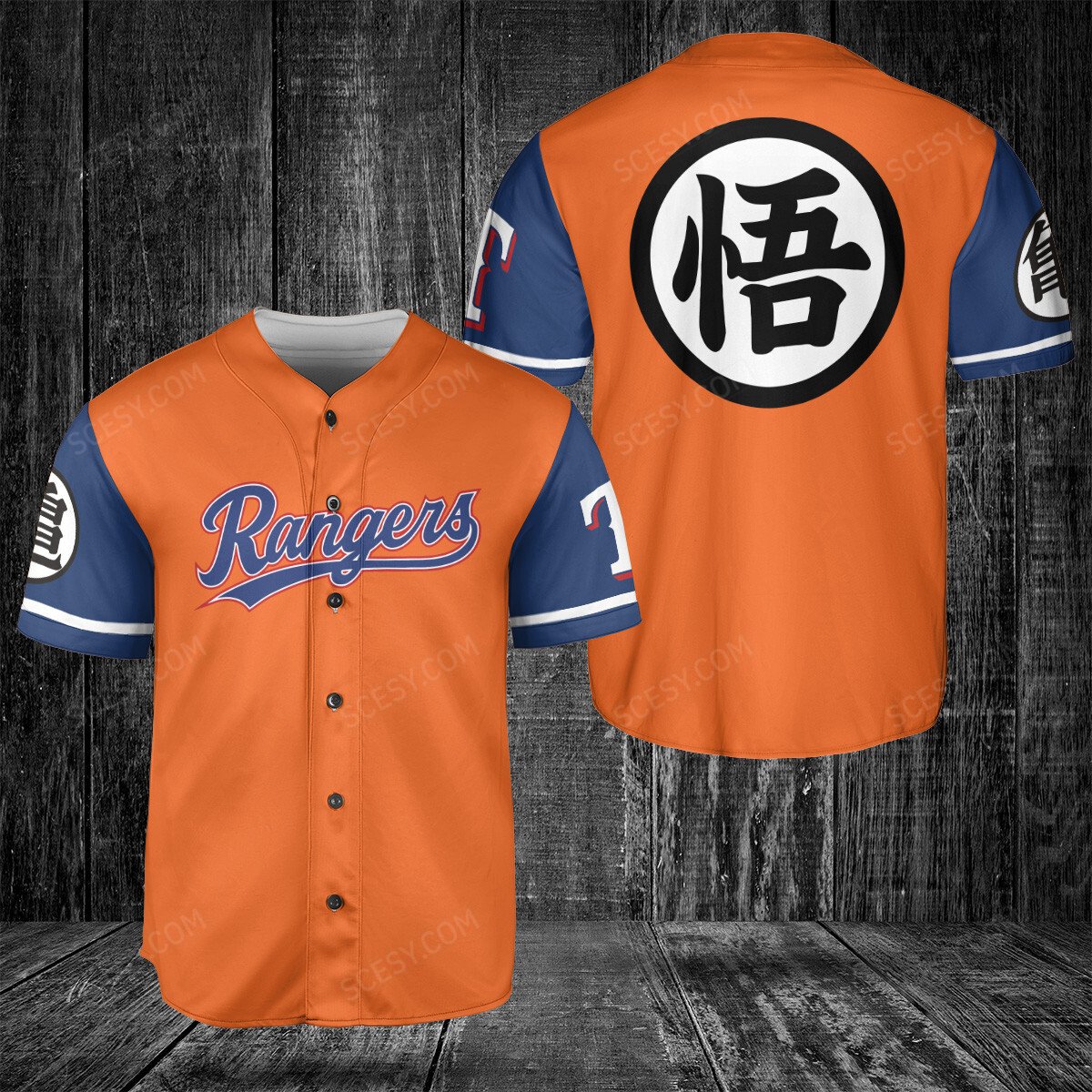 Texas Rangers Goku Baseball Jersey - Scesy