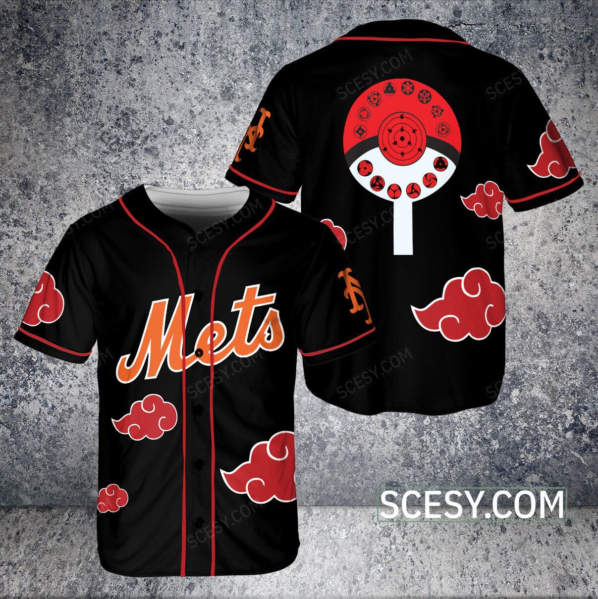 New York Mets Naruto Akatsuki CUSTOM Baseball Jersey - Kokfashion