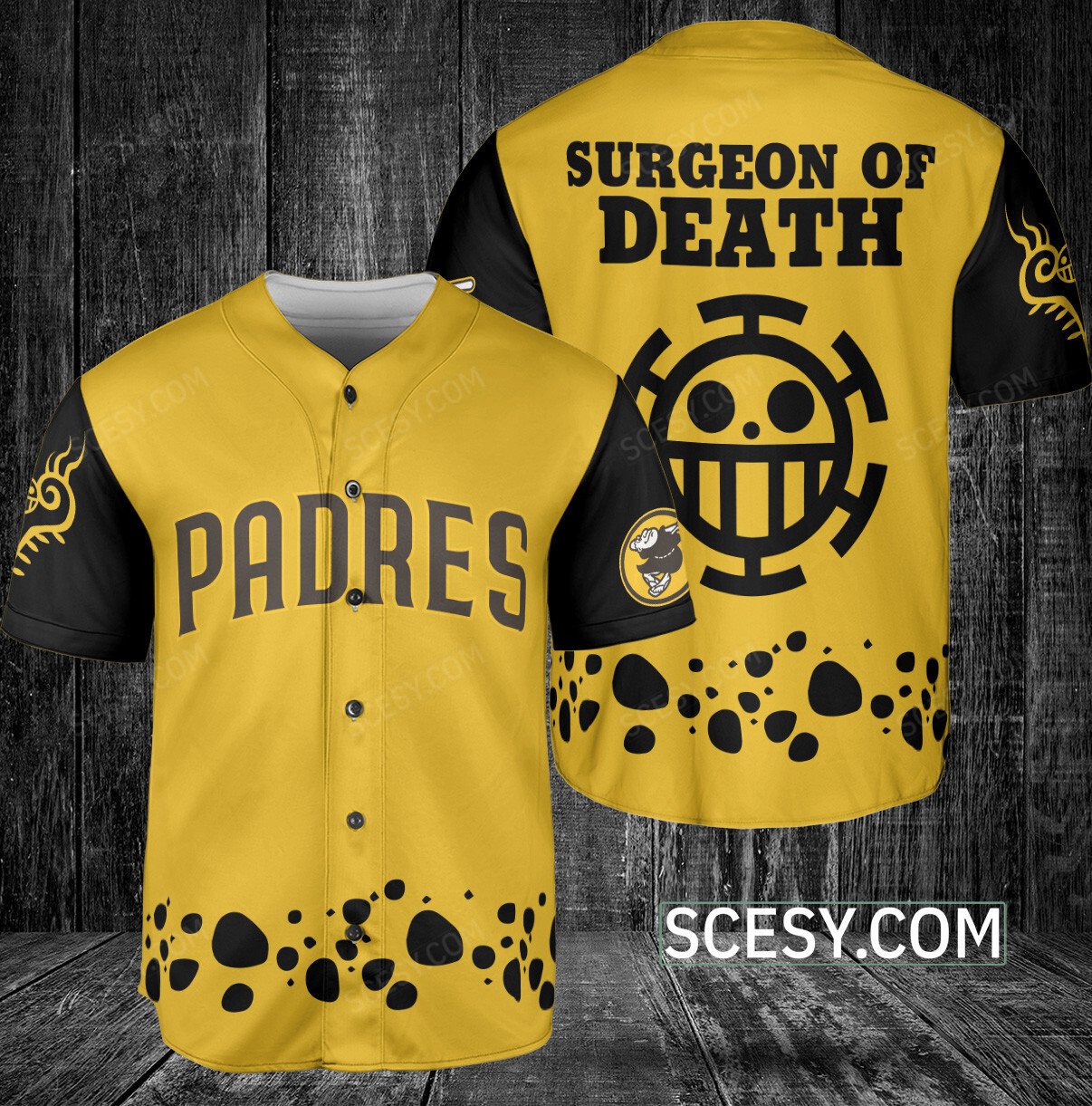 San Diego Padres One Piece Baseball Jersey Black - Scesy