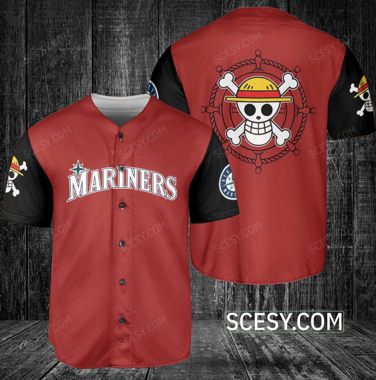 Seattle Mariners One Piece Baseball Jersey Red - Scesy