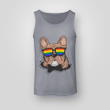 Hipster Dog Tank Top Trendy And Colorful Tank Top With Dog Wearing Glasses