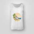 Bull Dog Beach Beer Tank Top: Relax Like A Boss  Full Size  One Color