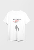 My Dad is a Hero White Tshirt for Kids Baby Boys Girls Happy Father's Day