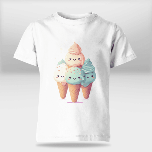 Cute Ice cream Tshirt for Kids Baby Boys Girls