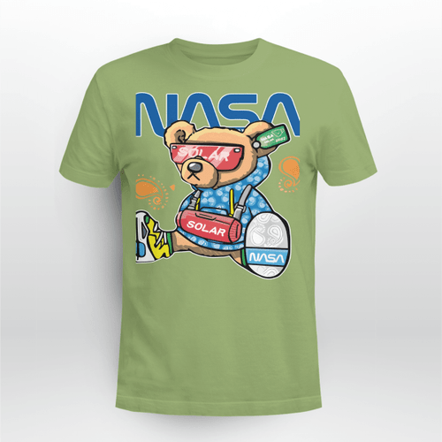Nasa Bear With Unisex T-Shirt Full Size - Multicolor