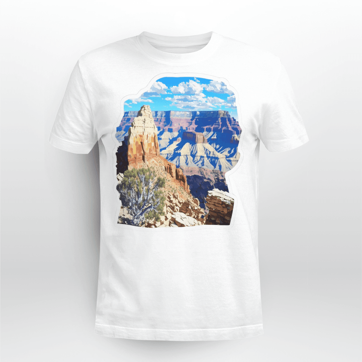 The Grand Canyon, located in Arizona, impressionism art style TEE