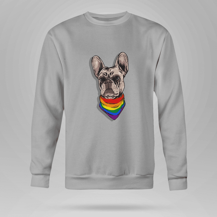The Bull Dog Scarf Tee: A Crewneck Sweatshirt For Yourself  Full Size  Multicolor