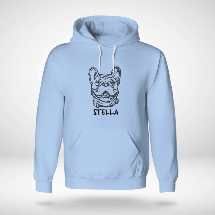 Stella Bull Dog Unisex Hoodie: A Star Among Dogs - Full Size - Multicolor