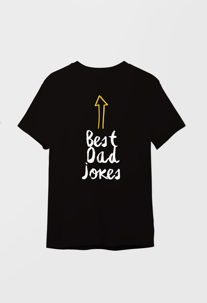 Best Dad Jokes Black Tshirt for Kids Baby Boys Girls Happy Father's Day