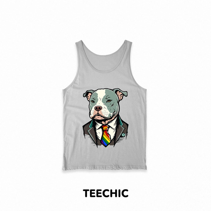 Brighten Up Your Day With The Rainbow Tie Dog Tank Top