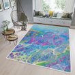 Blue fluid abstract rug
