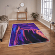 Blue liquid abstract rug