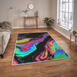 Colorful pink fluid rug