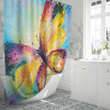 Colorful butterfly painting curtain