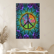 Psychedelic hippie flower poster
