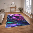 Pink blue liquid abstract rug