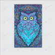 Psychedelic trippy owl rug