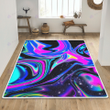 Neon psychedelic abstract rug