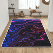 Blue psychedelic trippy rug