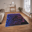 Blue psychedelic trippy rug