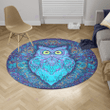 Trippy owl round carpet
