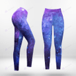 Blue galaxy leggings