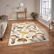 Aesthetic bohemian mushroom rug