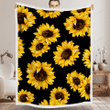 Sunflower sherpa blanket