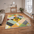 Sunflower daisy pattern rug