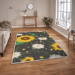 Sunflower daisy rug
