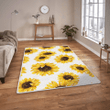 Sunflower dot pattern rug