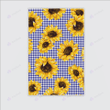 Sunflower blue buffalo pattern rug