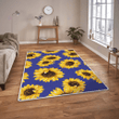 Sunflower blue area rug