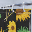 Geometric sunflower shower curtain