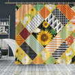 Sunflower patch pattern shower curtain