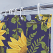 Sunflower blue print shower curtain