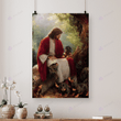 Jesus and Dachshund forest poster