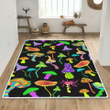 Trippy doodle mushroom rug