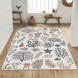 Ocean plant art print rug